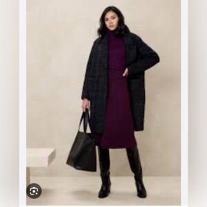 Banana Republic Purple /plum knit sweater Midi Skirt